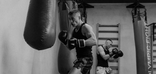 Boxeador entrenando